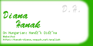 diana hanak business card